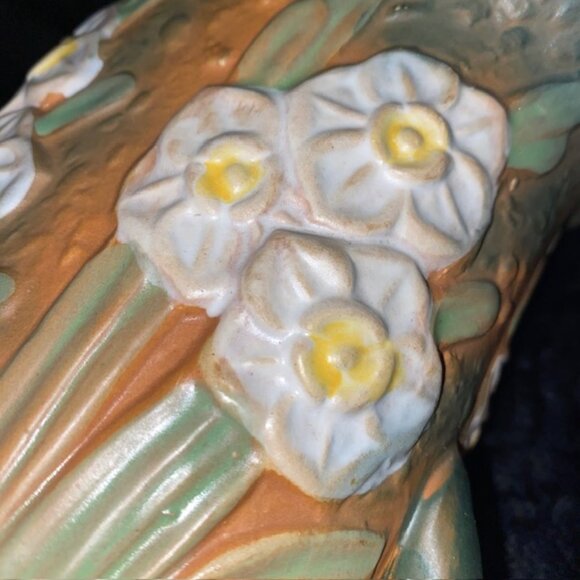REPRODUCTION Roseville Pottery Vase - Jonquils, Circa 1996 - Picture 4 of 10